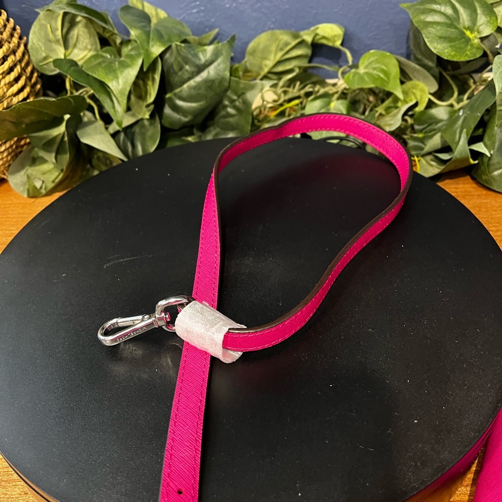 NWT Michael Kors Saffiano Leather Fuschia Satchel Crossbody - Picture 6 of 13